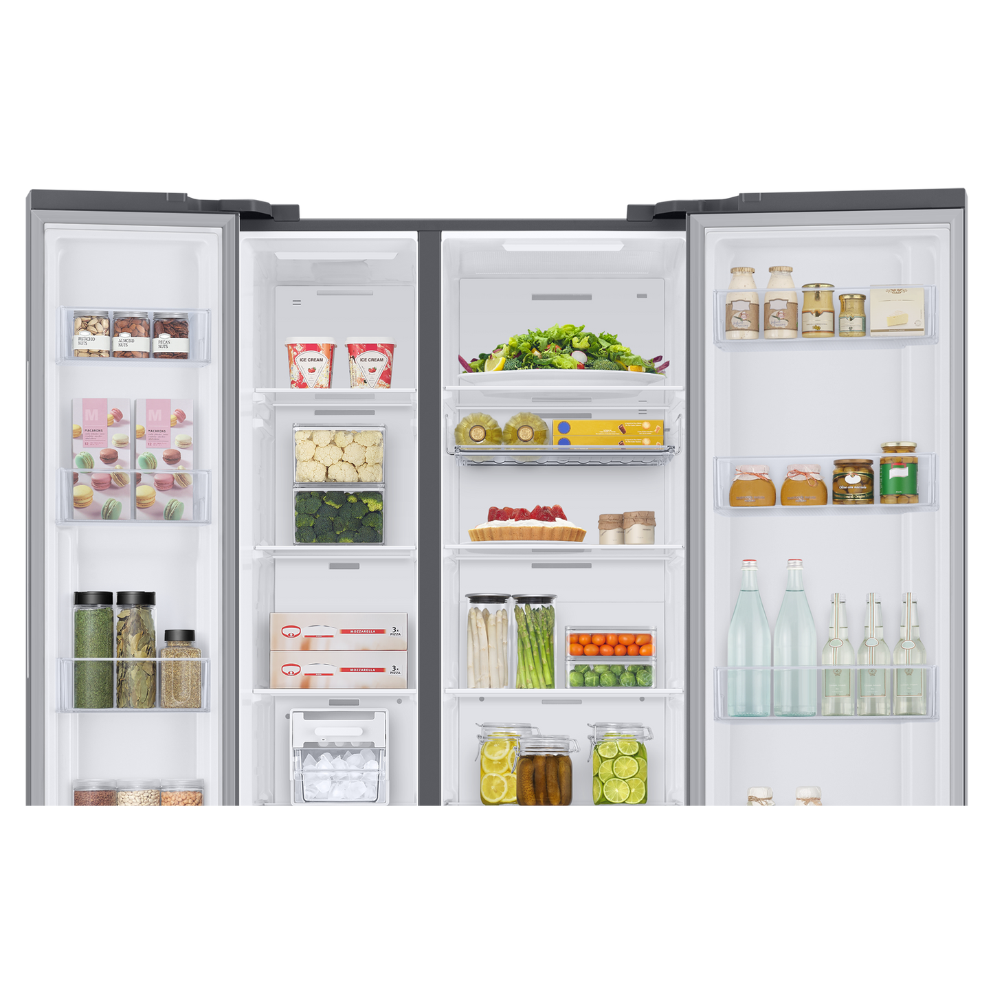 SAMSUNG 653 Litres 3 Star Auto Defrost Side by Side Refrigerator with Twin Cooling Plus (RS76CG8113SLHL, EZ Clean Steel)