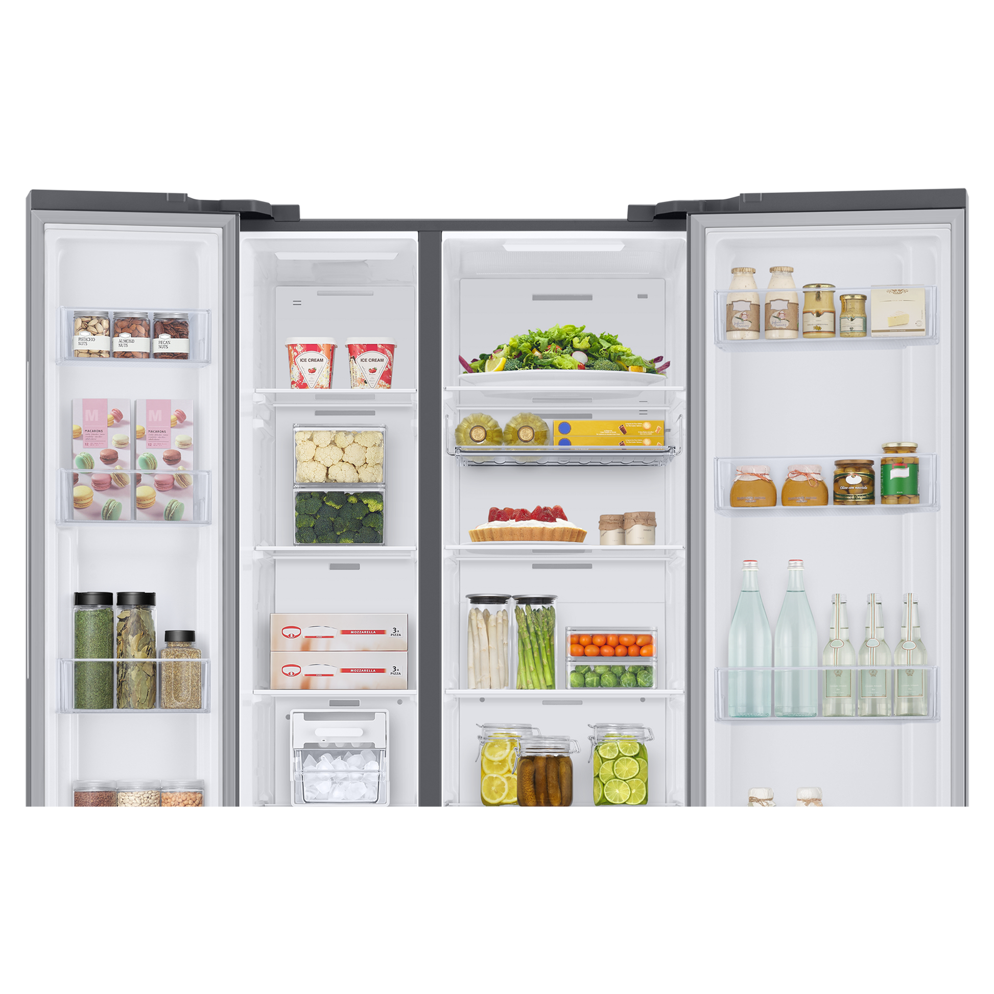 SAMSUNG 653 Litres 3 Star Auto Defrost Side by Side Refrigerator with Twin Cooling Plus (RS76CG8113SLHL, EZ Clean Steel)