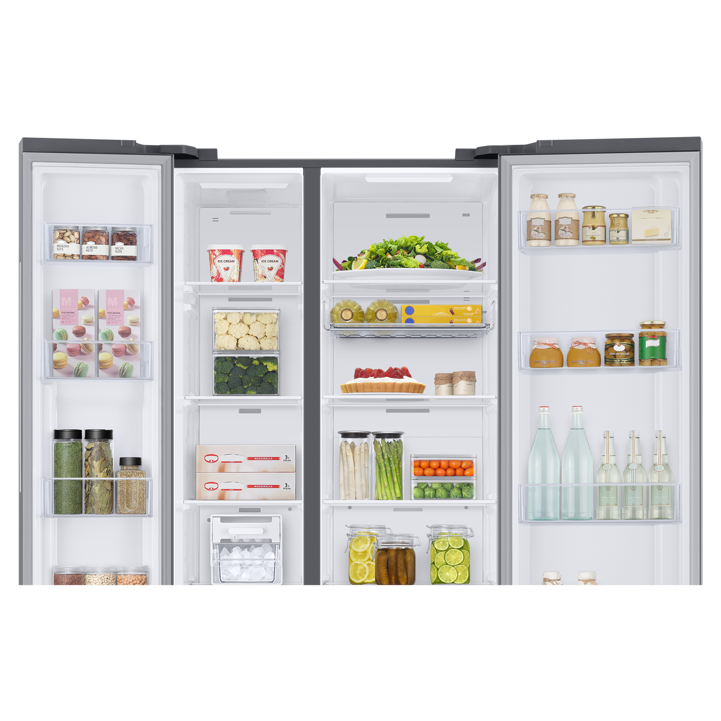 SAMSUNG 653 Litres 3 Star Auto Defrost Side by Side Refrigerator with Twin Cooling Plus (RS76CG8113SLHL, EZ Clean Steel)