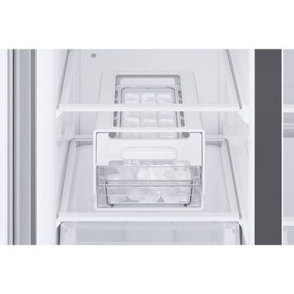 SAMSUNG 653 Litres 3 Star Auto Defrost Side by Side Refrigerator with Twin Cooling Plus (RS76CG8113SLHL, EZ Clean Steel)