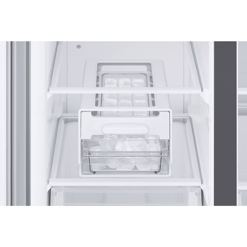 SAMSUNG 653 Litres 3 Star Auto Defrost Side by Side Refrigerator with Twin Cooling Plus (RS76CG8113SLHL, EZ Clean Steel)