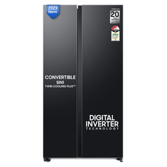 SAMSUNG 653 Litres 3 Star Side by Side Refrigerator with AI Energy Mode (RS76CG8113B1HL, Black DOI)