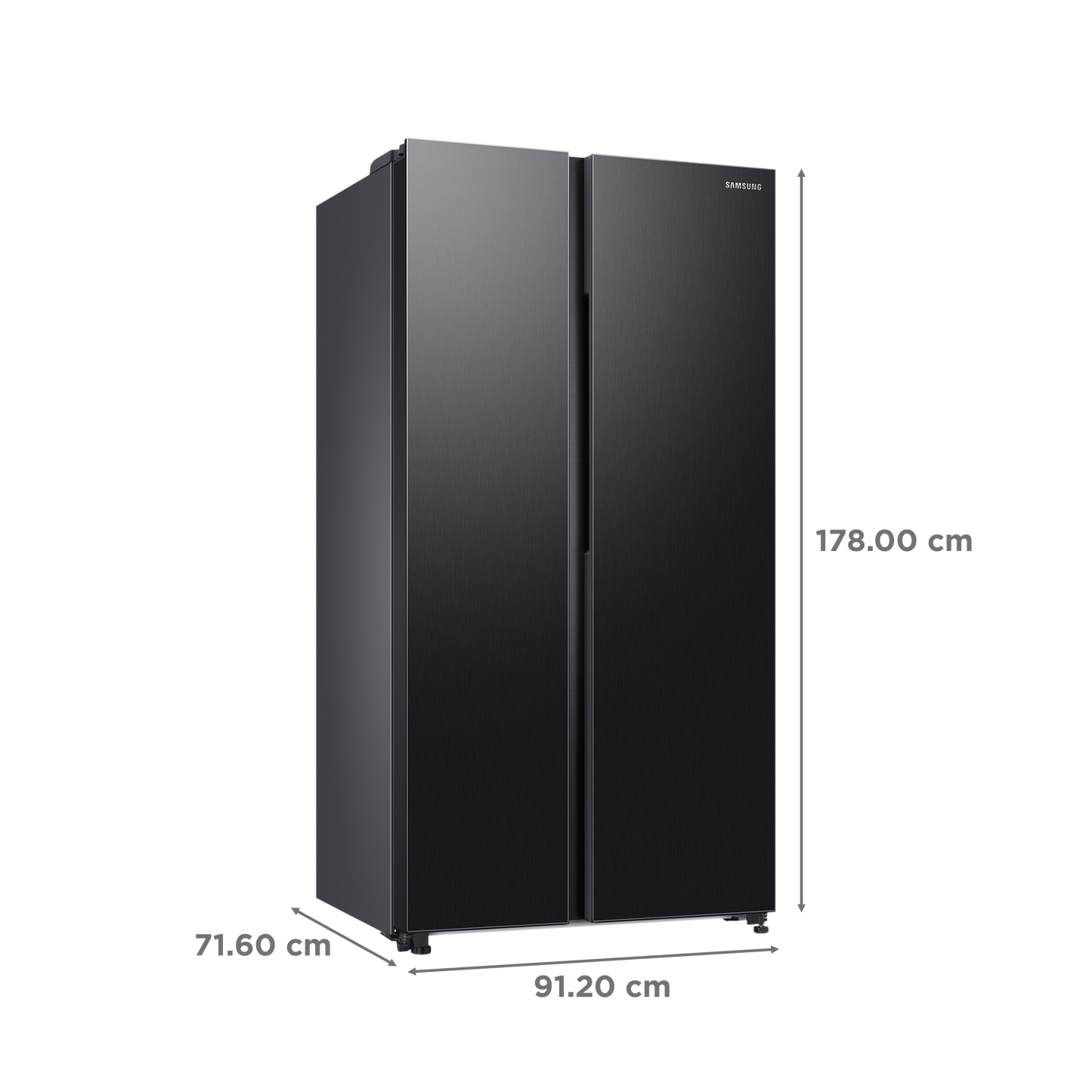 SAMSUNG 653 Litres 3 Star Side by Side Refrigerator with AI Energy Mode (RS76CG8113B1HL, Black DOI)