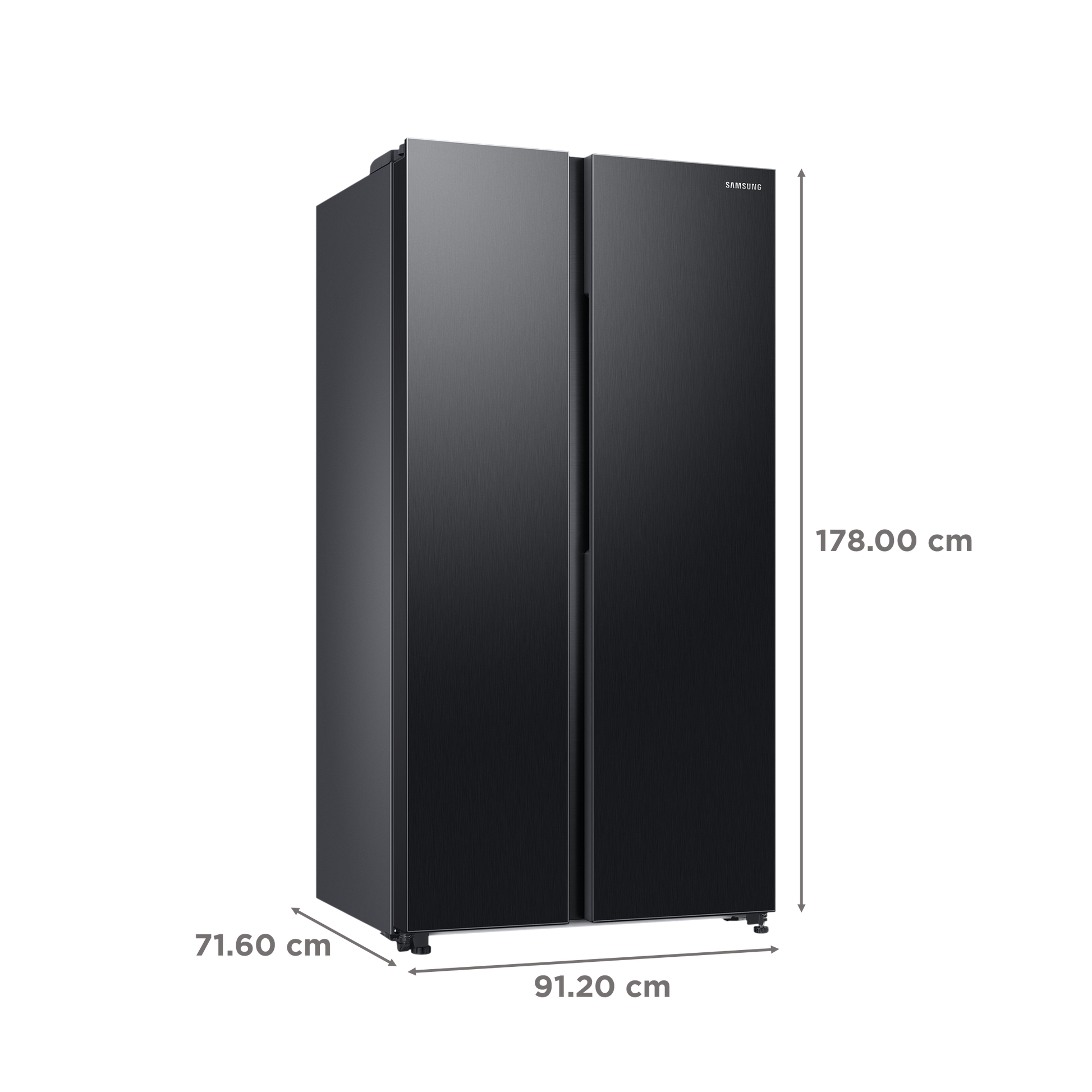 SAMSUNG 653 Litres 3 Star Side by Side Refrigerator with AI Energy Mode (RS76CG8113B1HL, Black DOI)