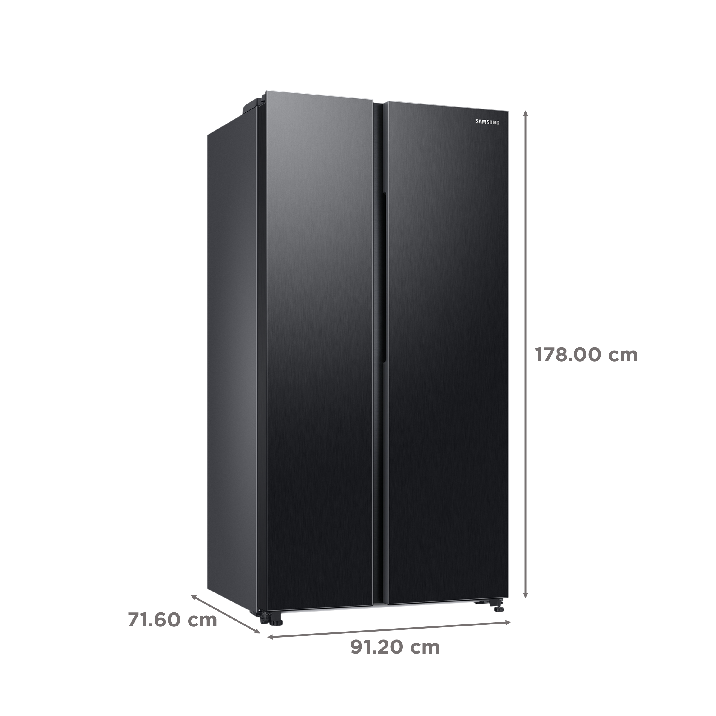 SAMSUNG 653 Litres 3 Star Side by Side Refrigerator with AI Energy Mode (RS76CG8113B1HL, Black DOI)