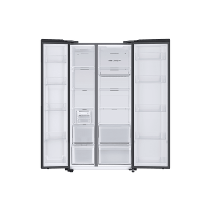 SAMSUNG 653 Litres 3 Star Side by Side Refrigerator with AI Energy Mode (RS76CG8113B1HL, Black DOI)