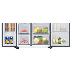 SAMSUNG 653 Litres 3 Star Side by Side Refrigerator with AI Energy Mode (RS76CG8113B1HL, Black DOI)