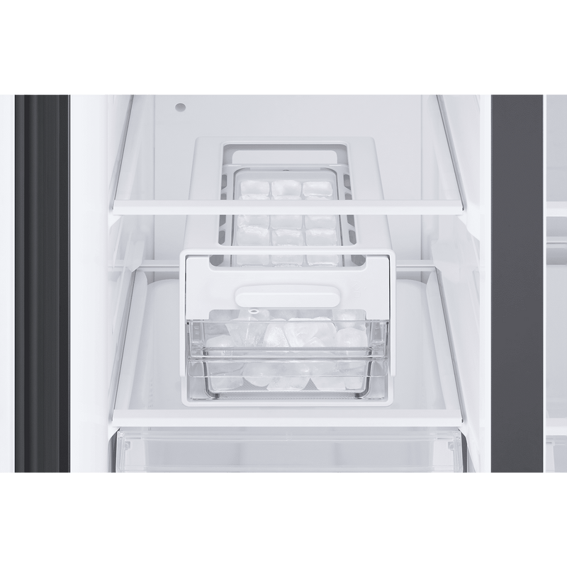 SAMSUNG 653 Litres 3 Star Auto Defrost Side by Side Refrigerator with Twin Cooling Plus (RS76CB811312HL, Clean White)