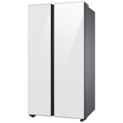 SAMSUNG 653 Litres 3 Star Auto Defrost Side by Side Refrigerator with Twin Cooling Plus (RS76CB811312HL, Clean White)