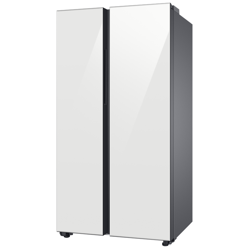 SAMSUNG 653 Litres 3 Star Auto Defrost Side by Side Refrigerator with Twin Cooling Plus (RS76CB811312HL, Clean White)