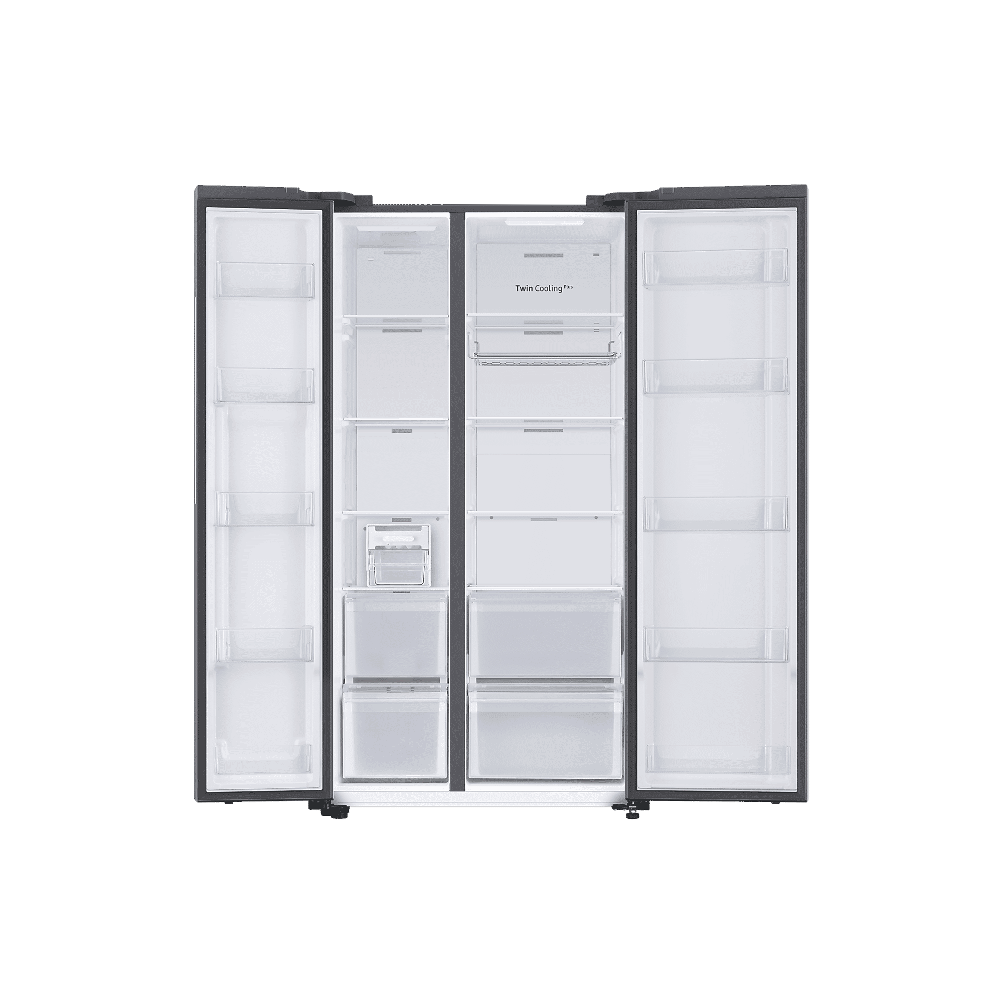 SAMSUNG 653 Litres 3 Star Auto Defrost Side by Side Refrigerator with Twin Cooling Plus (RS76CB811312HL, Clean White)