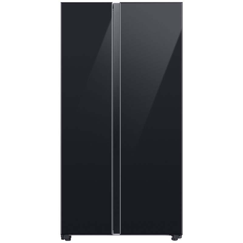 SAMSUNG 653 Litres 3 Star Side by Side Refrigerator with AI Energy Mode (RS76CB811333HL, Glam Deep Charcoal)