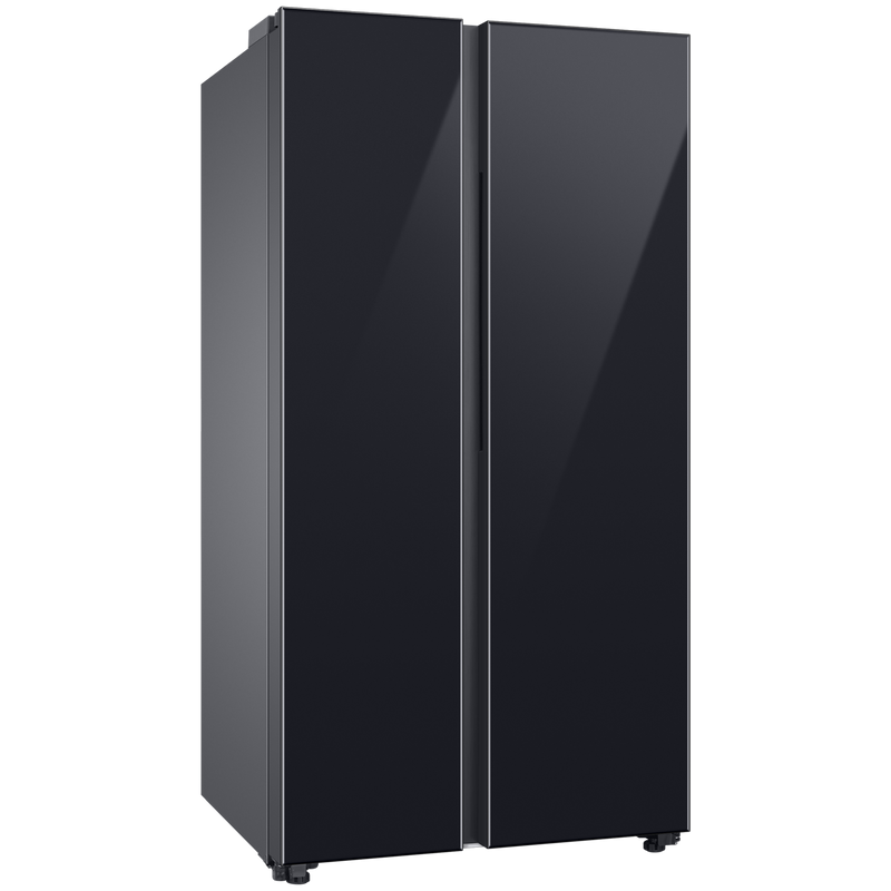 SAMSUNG 653 Litres 3 Star Side by Side Refrigerator with AI Energy Mode (RS76CB811333HL, Glam Deep Charcoal)