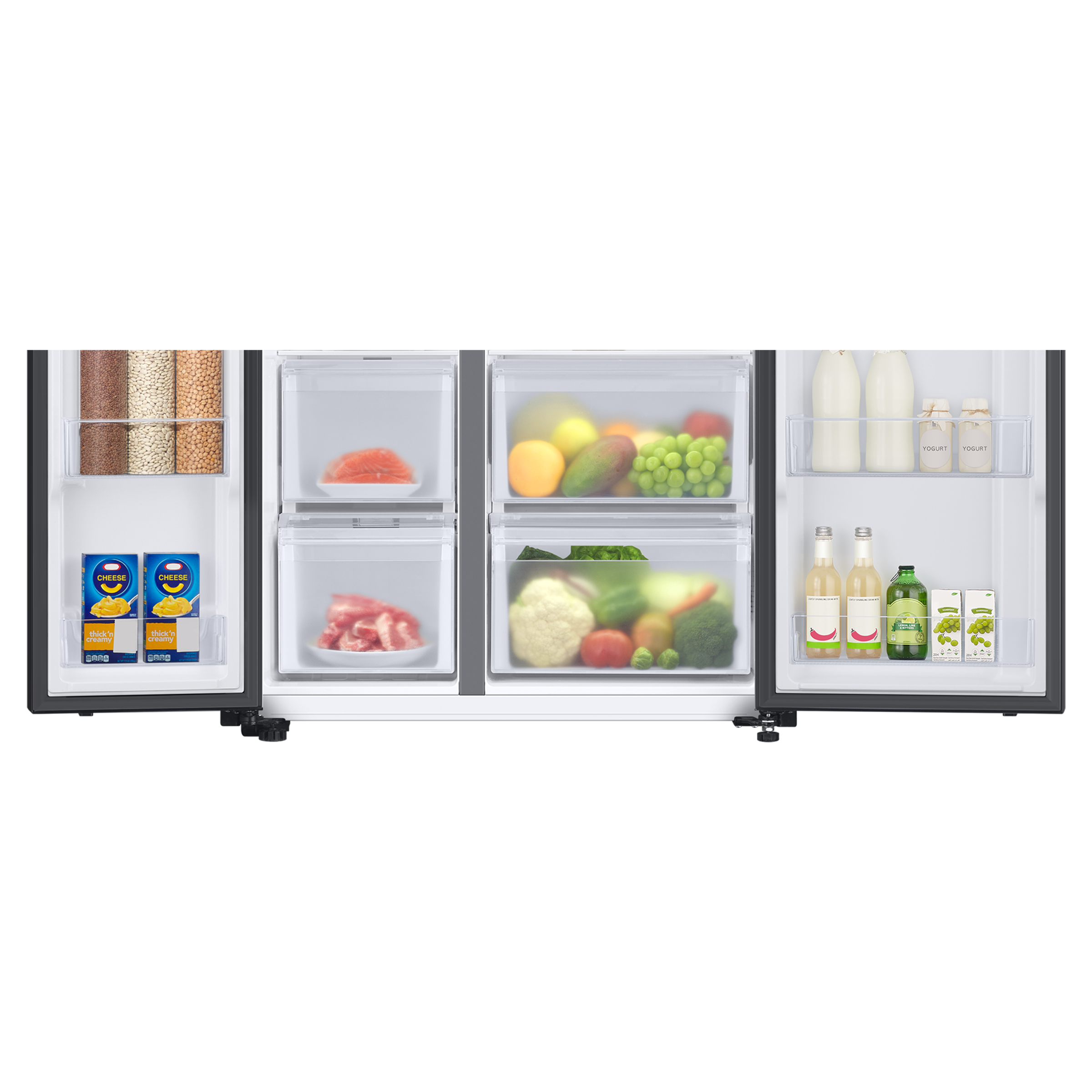 SAMSUNG 653 Litres 3 Star Side by Side Refrigerator with AI Energy Mode (RS76CB811333HL, Glam Deep Charcoal)