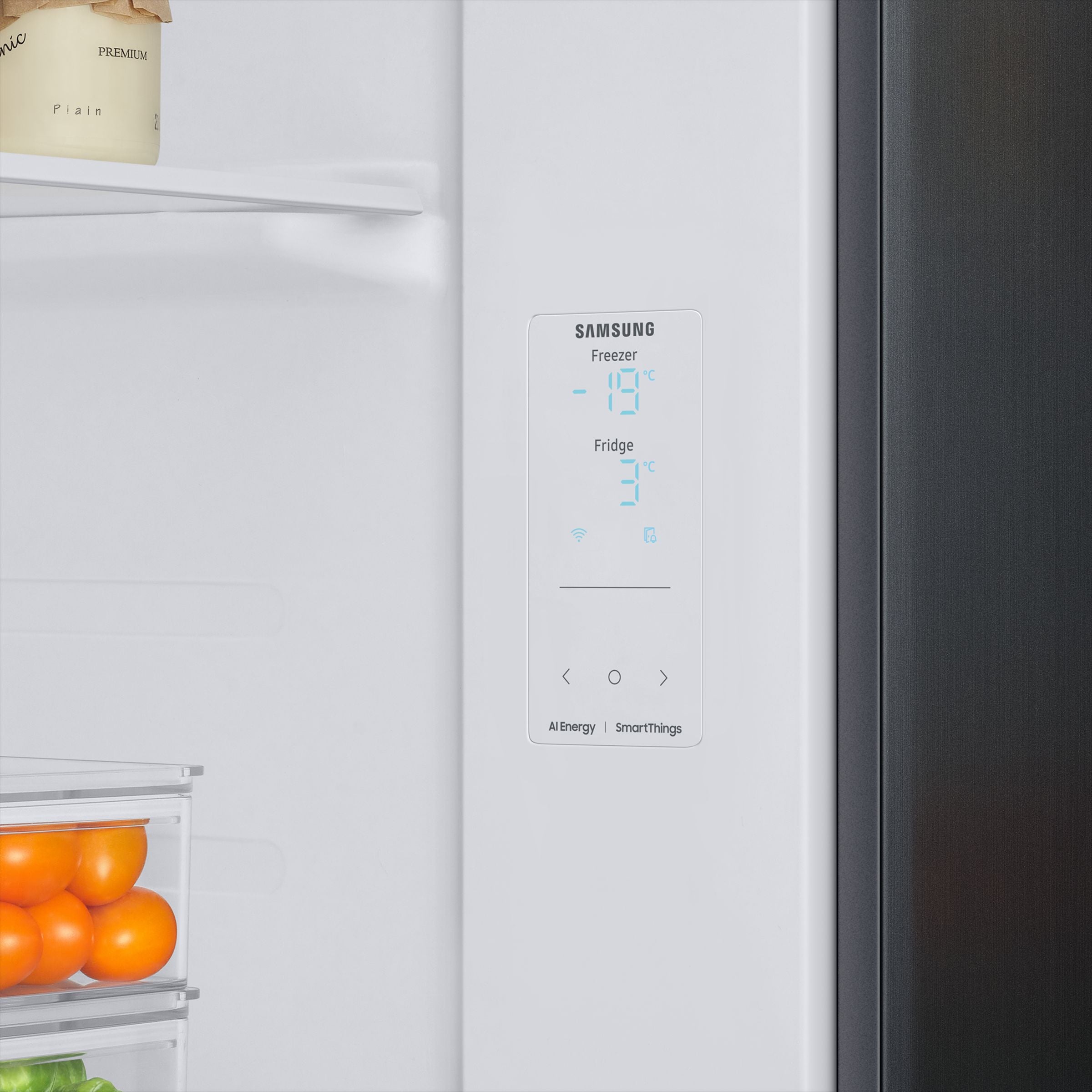 SAMSUNG 653 Litres 3 Star Side by Side Refrigerator with AI Energy Mode (RS76CB811333HL, Glam Deep Charcoal)