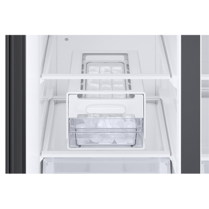 SAMSUNG 653 Litres 3 Star Side by Side Refrigerator with AI Energy Mode (RS76CB811333HL, Glam Deep Charcoal)