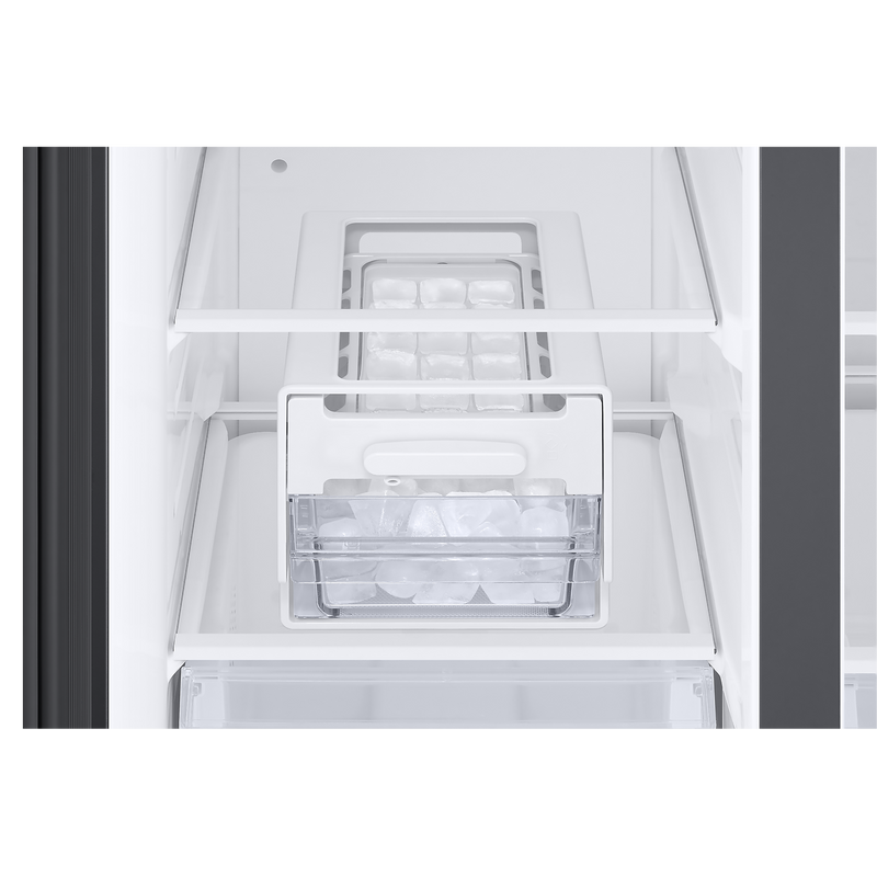 SAMSUNG 653 Litres 3 Star Side by Side Refrigerator with AI Energy Mode (RS76CB811333HL, Glam Deep Charcoal)