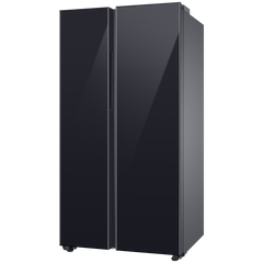 SAMSUNG 653 Litres 3 Star Side by Side Refrigerator with AI Energy Mode (RS76CB811333HL, Glam Deep Charcoal)