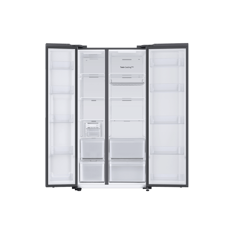 SAMSUNG 653 Litres 3 Star Side by Side Refrigerator with AI Energy Mode (RS76CB811333HL, Glam Deep Charcoal)
