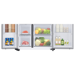 SAMSUNG 633 Litres 3 Star Auto Defrost Side by Side Refrigerator with Twin Cooling Plus (RS78CG8543SLHL, EZ Clean Steel)
