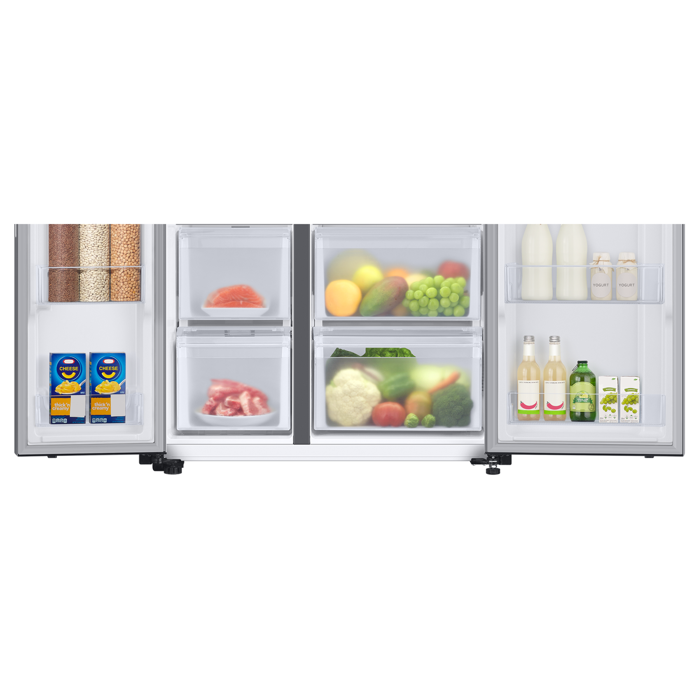 SAMSUNG 633 Litres 3 Star Auto Defrost Side by Side Refrigerator with Twin Cooling Plus (RS78CG8543SLHL, EZ Clean Steel)