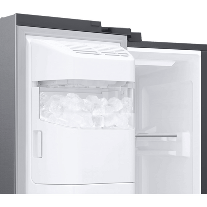 SAMSUNG 633 Litres 3 Star Auto Defrost Side by Side Refrigerator with Twin Cooling Plus (RS78CG8543SLHL, EZ Clean Steel)