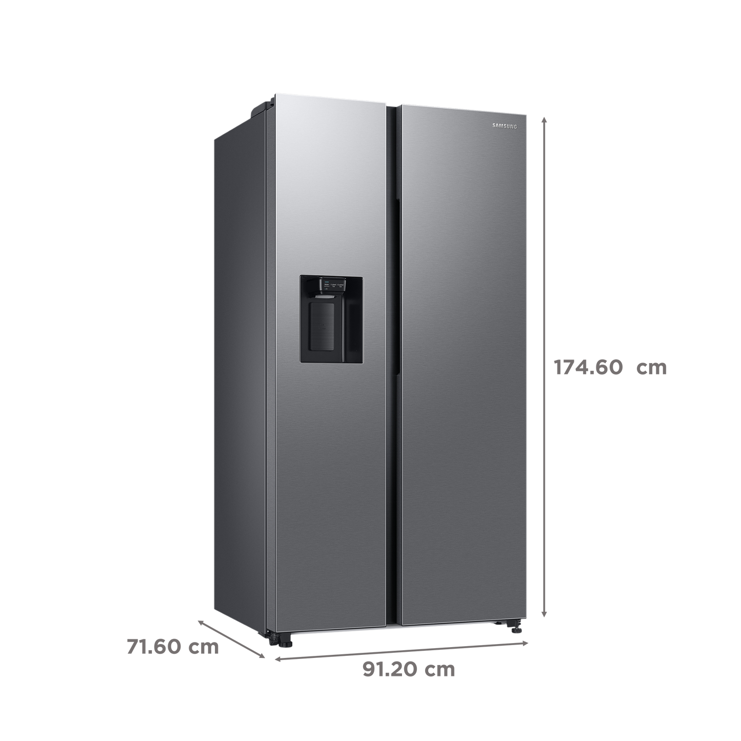 SAMSUNG 633 Litres 3 Star Auto Defrost Side by Side Refrigerator with Twin Cooling Plus (RS78CG8543SLHL, EZ Clean Steel)