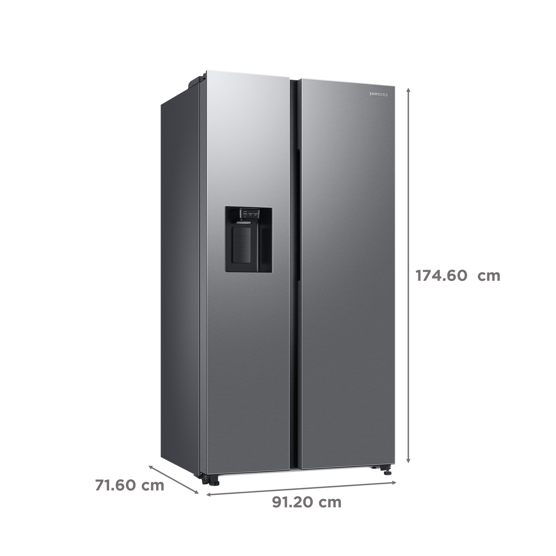 SAMSUNG 633 Litres 3 Star Auto Defrost Side by Side Refrigerator with Twin Cooling Plus (RS78CG8543SLHL, EZ Clean Steel)