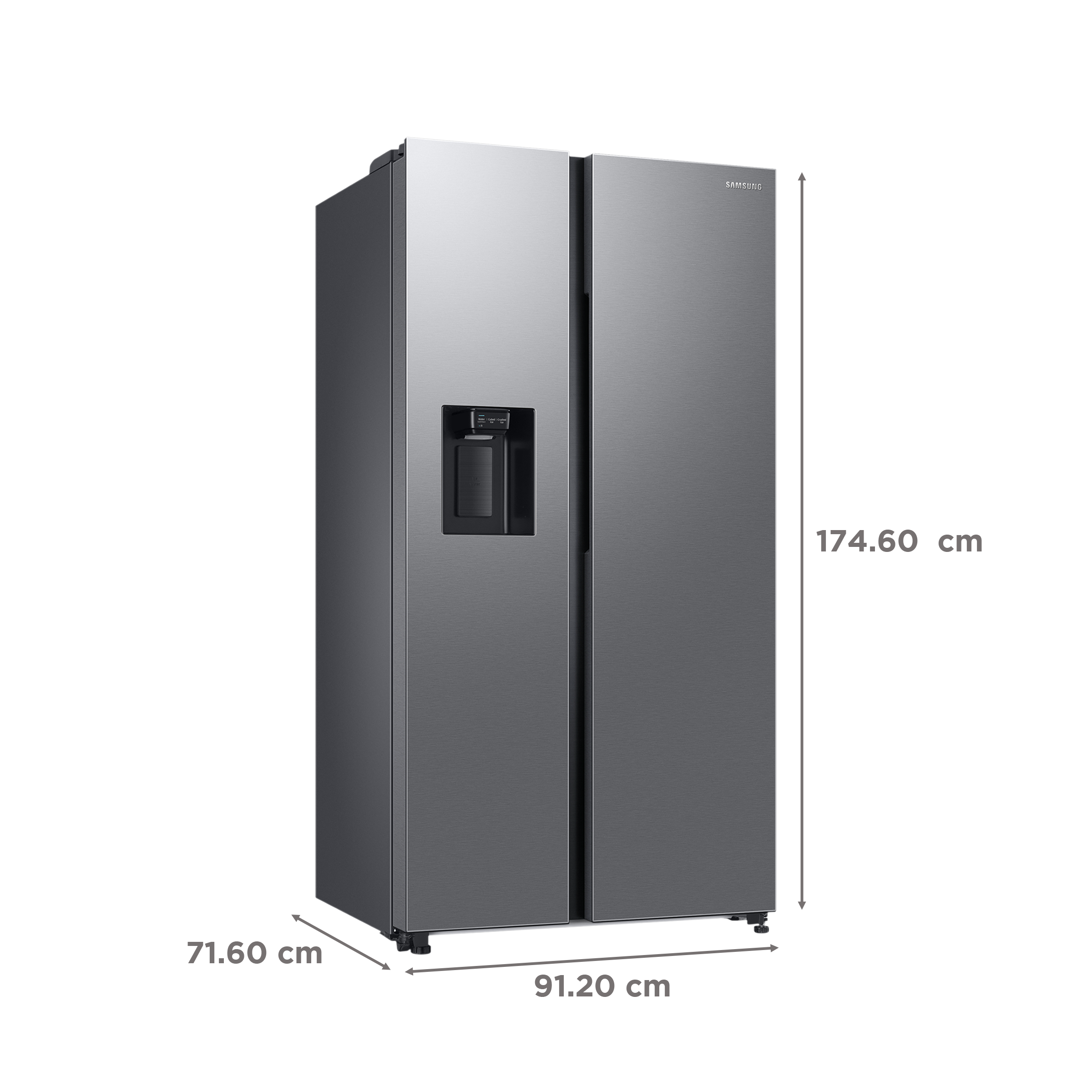 SAMSUNG 633 Litres 3 Star Auto Defrost Side by Side Refrigerator with Twin Cooling Plus (RS78CG8543SLHL, EZ Clean Steel)