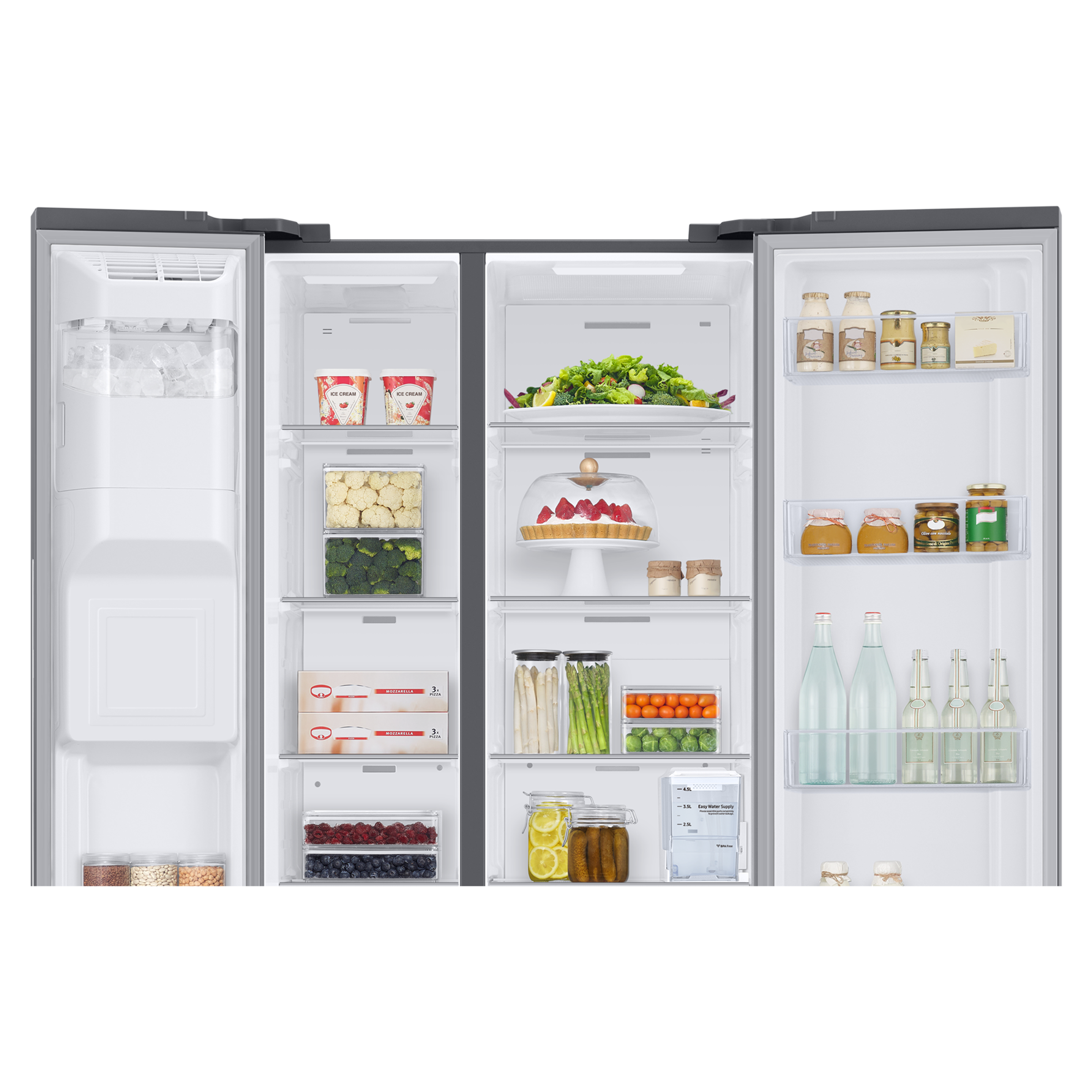 SAMSUNG 633 Litres 3 Star Auto Defrost Side by Side Refrigerator with Twin Cooling Plus (RS78CG8543SLHL, EZ Clean Steel)
