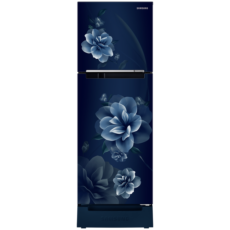 SAMSUNG 236 Litres 2 Star Frost Free Double Door Refrigerator with Digital Inverter Technology (RT28C3122CU/HL, Camellia Blue)