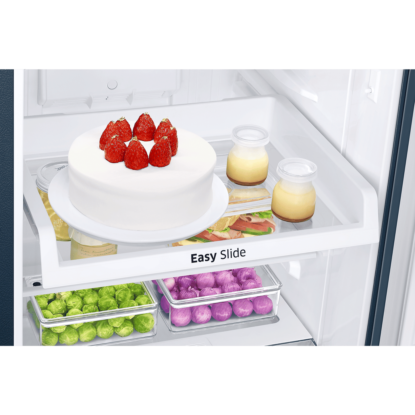 SAMSUNG 236 Litres 2 Star Frost Free Double Door Refrigerator with Digital Inverter Technology (RT28C3122CU/HL, Camellia Blue)