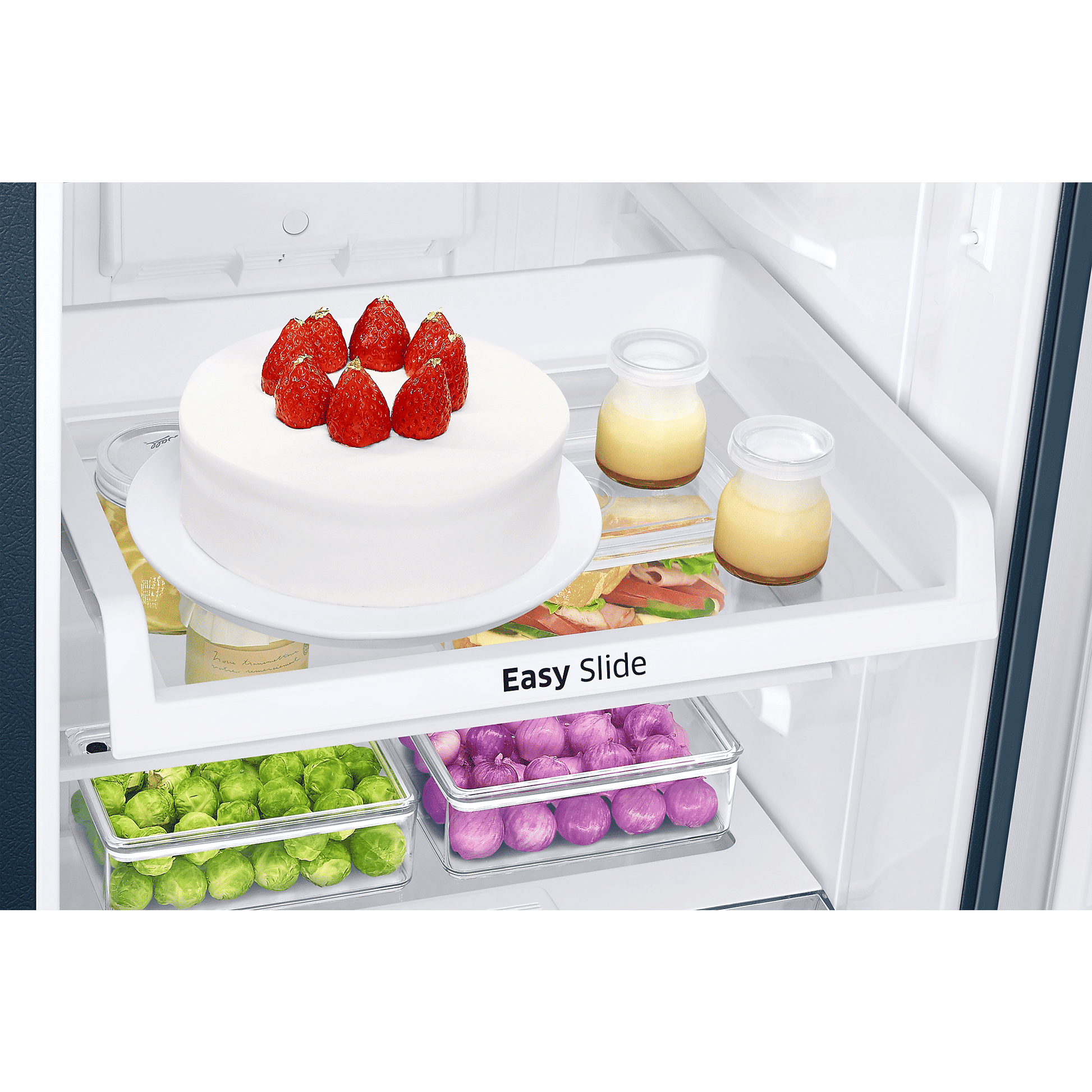 SAMSUNG 236 Litres 2 Star Frost Free Double Door Refrigerator with Digital Inverter Technology (RT28C3122CU/HL, Camellia Blue)