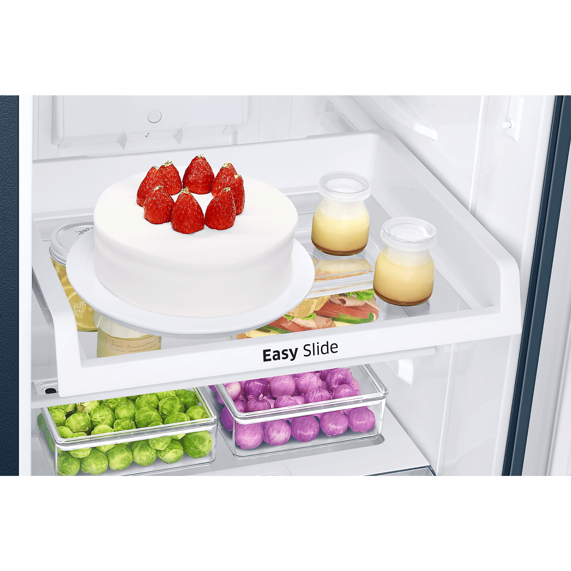 SAMSUNG 236 Litres 2 Star Frost Free Double Door Refrigerator with Digital Inverter Technology (RT28C3122CU/HL, Camellia Blue)