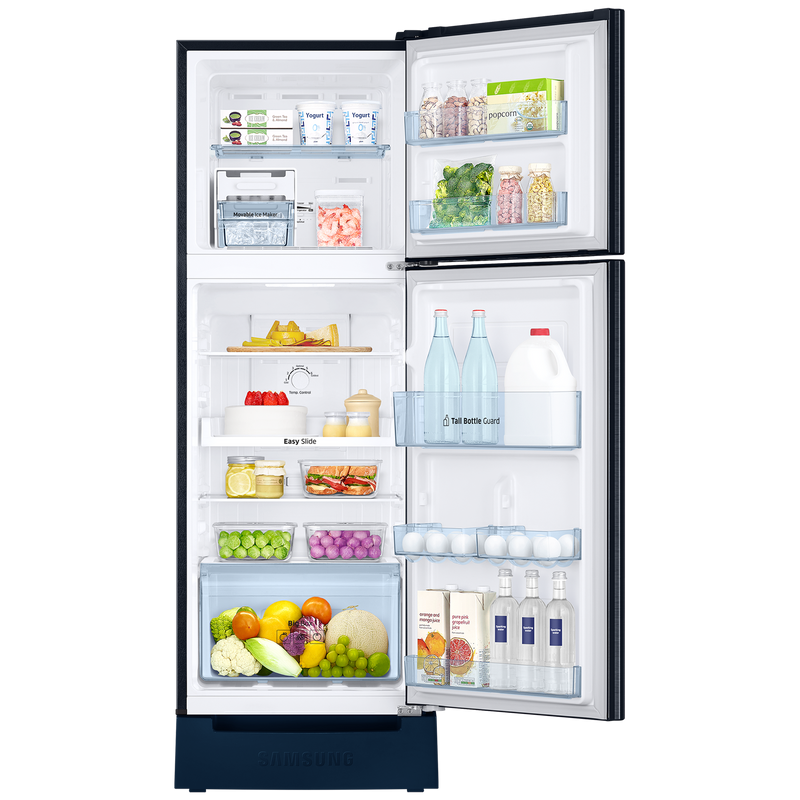 SAMSUNG 236 Litres 2 Star Frost Free Double Door Refrigerator with Digital Inverter Technology (RT28C3122CU/HL, Camellia Blue)