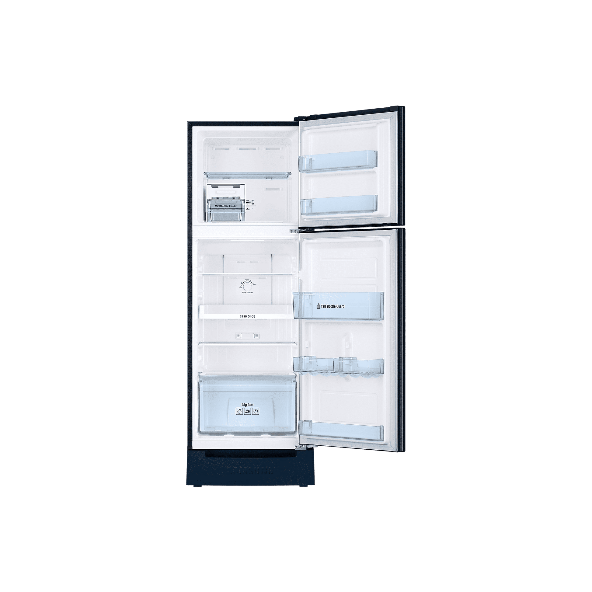 SAMSUNG 236 Litres 2 Star Frost Free Double Door Refrigerator with Digital Inverter Technology (RT28C3122CU/HL, Camellia Blue)