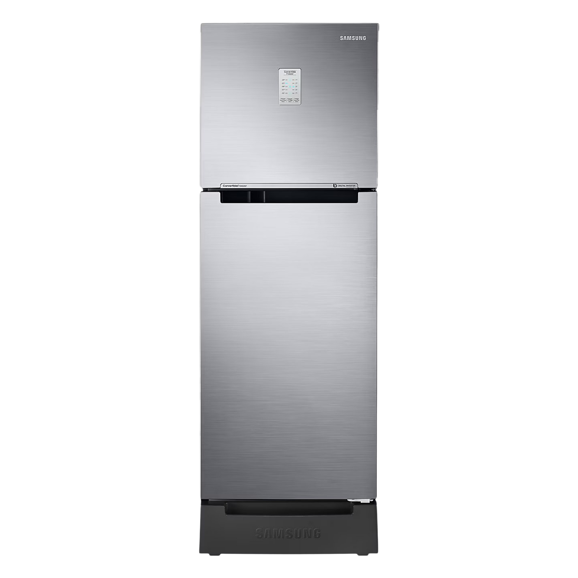 SAMSUNG 236 Litres 2 Star Auto Defrost Double Door Convertible Refrigerator with Convertible Freezer (RT28C3832S8/HL, Elegant Inox)