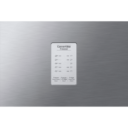SAMSUNG 236 Litres 2 Star Auto Defrost Double Door Convertible Refrigerator with Convertible Freezer (RT28C3832S8/HL, Elegant Inox)