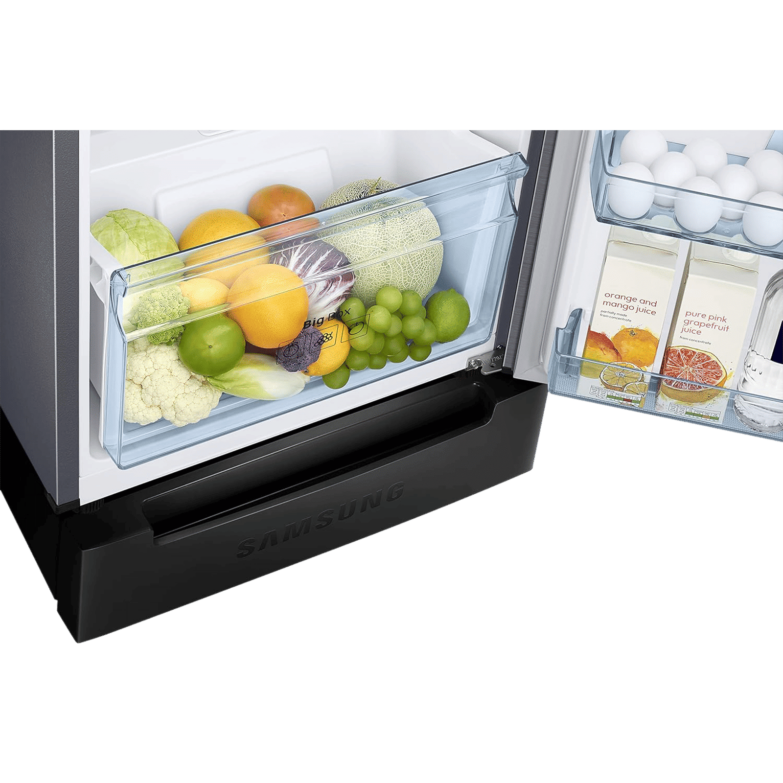 SAMSUNG 236 Litres 2 Star Auto Defrost Double Door Convertible Refrigerator with Convertible Freezer (RT28C3832S8/HL, Elegant Inox)
