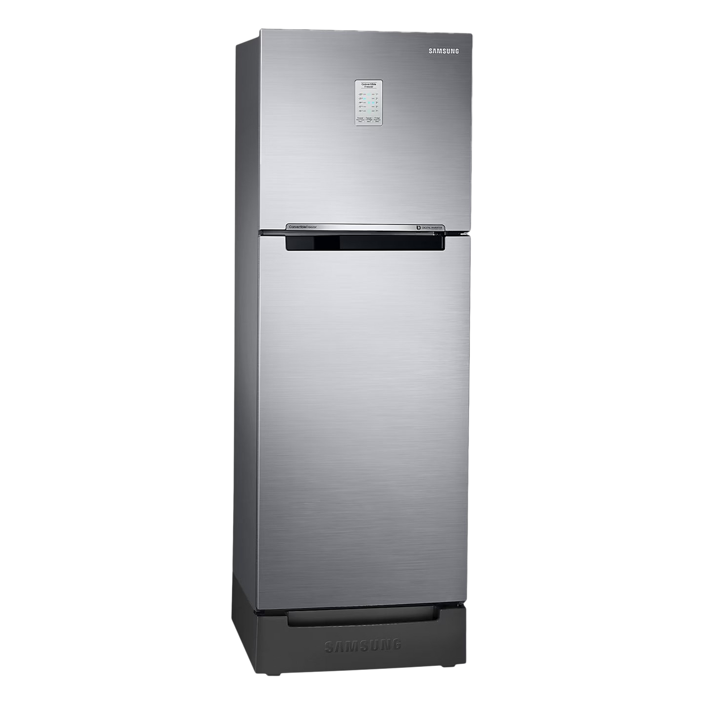 SAMSUNG 236 Litres 2 Star Auto Defrost Double Door Convertible Refrigerator with Convertible Freezer (RT28C3832S8/HL, Elegant Inox)