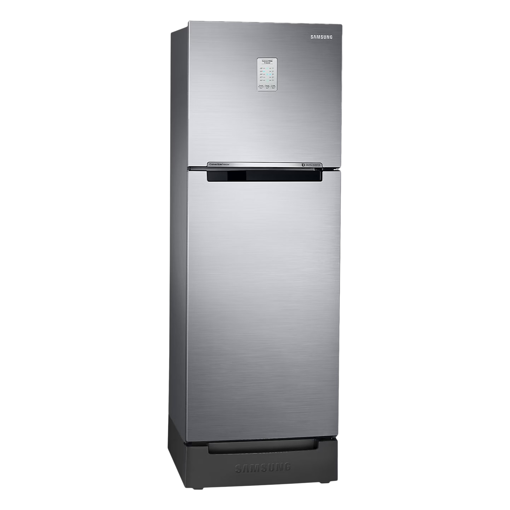 SAMSUNG 236 Litres 2 Star Auto Defrost Double Door Convertible Refrigerator with Convertible Freezer (RT28C3832S8/HL, Elegant Inox)