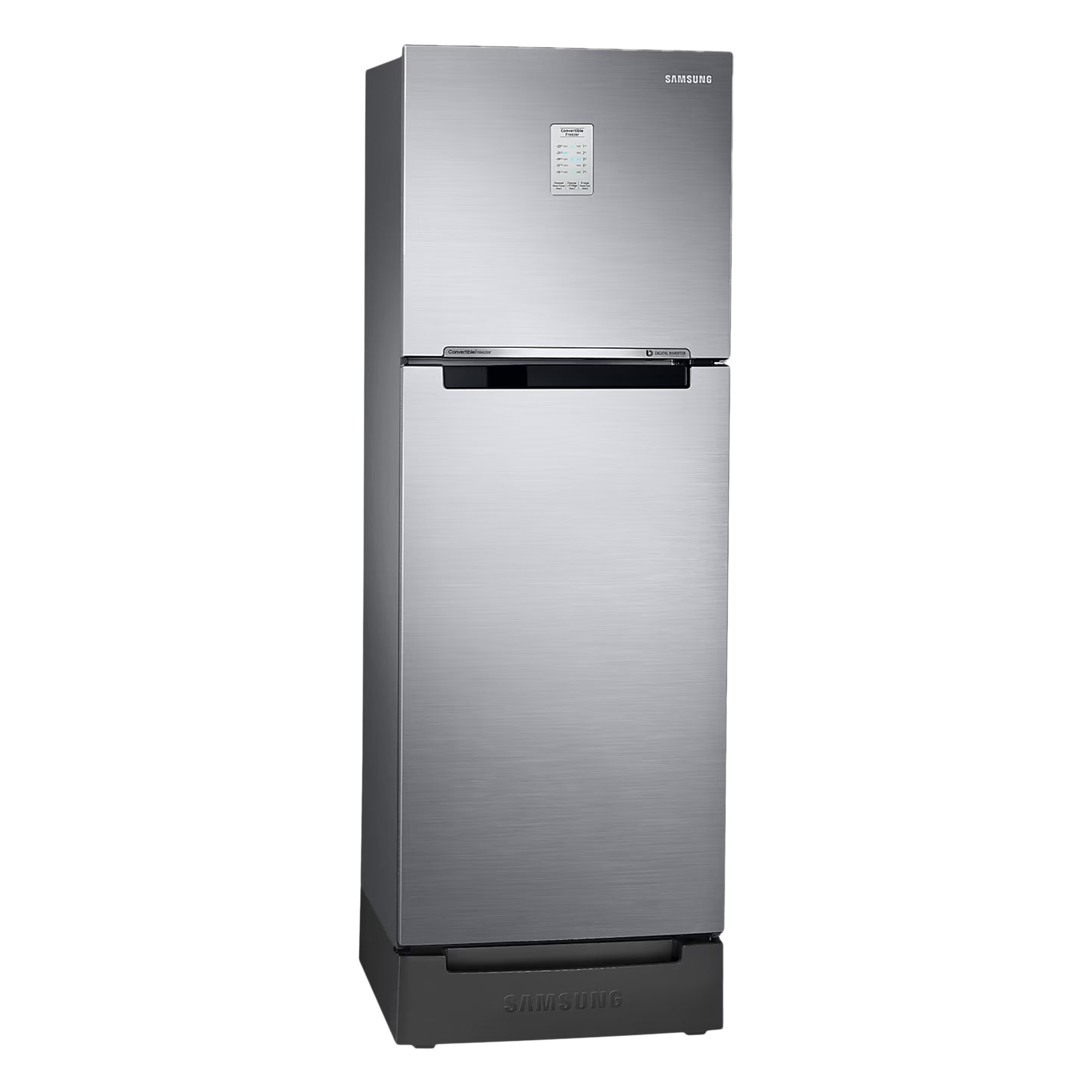 SAMSUNG 236 Litres 2 Star Auto Defrost Double Door Convertible Refrigerator with Convertible Freezer (RT28C3832S8/HL, Elegant Inox)