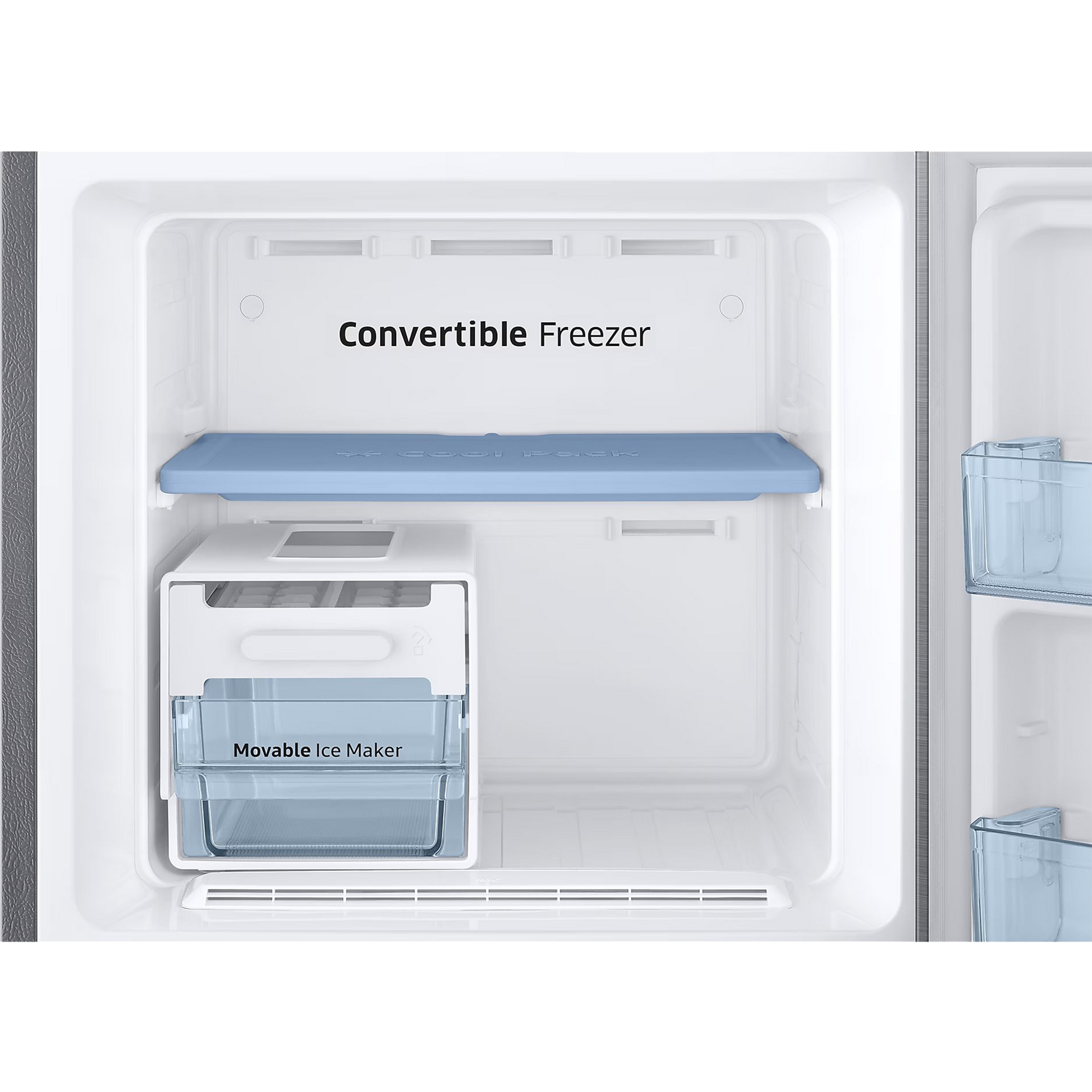 SAMSUNG 236 Litres 2 Star Auto Defrost Double Door Convertible Refrigerator with Convertible Freezer (RT28C3832S8/HL, Elegant Inox)
