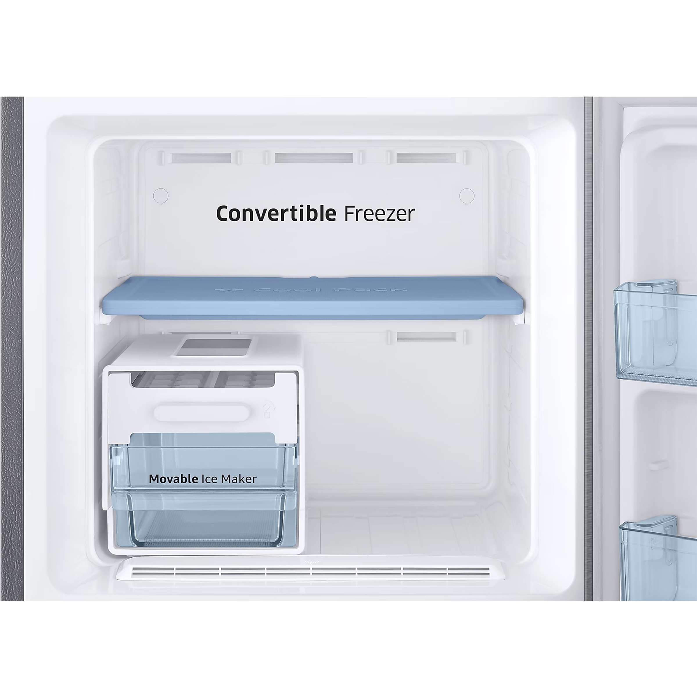 SAMSUNG 236 Litres 2 Star Auto Defrost Double Door Convertible Refrigerator with Convertible Freezer (RT28C3832S8/HL, Elegant Inox)
