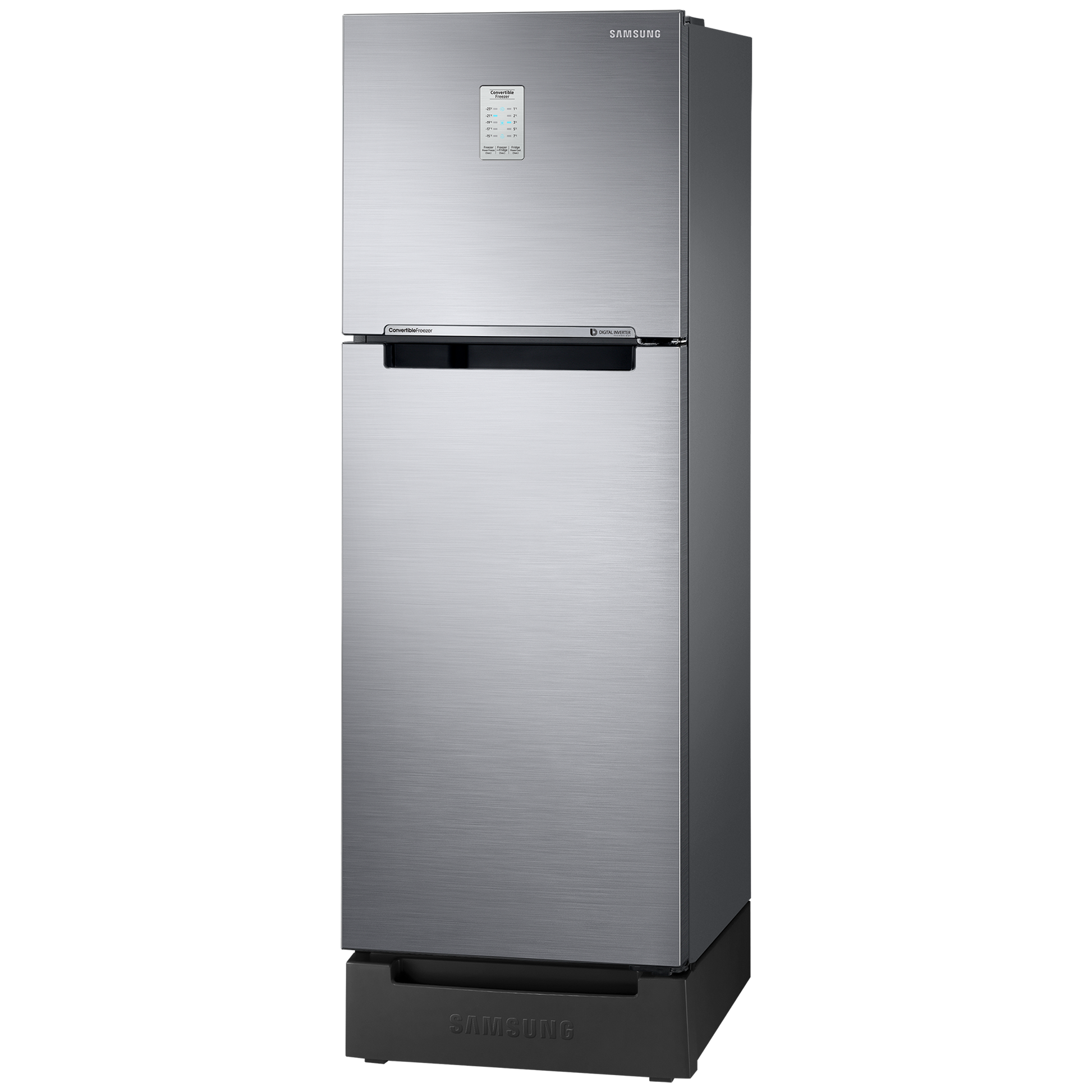 SAMSUNG 236 Litres 2 Star Auto Defrost Double Door Convertible Refrigerator with Convertible Freezer (RT28C3832S8/HL, Elegant Inox)