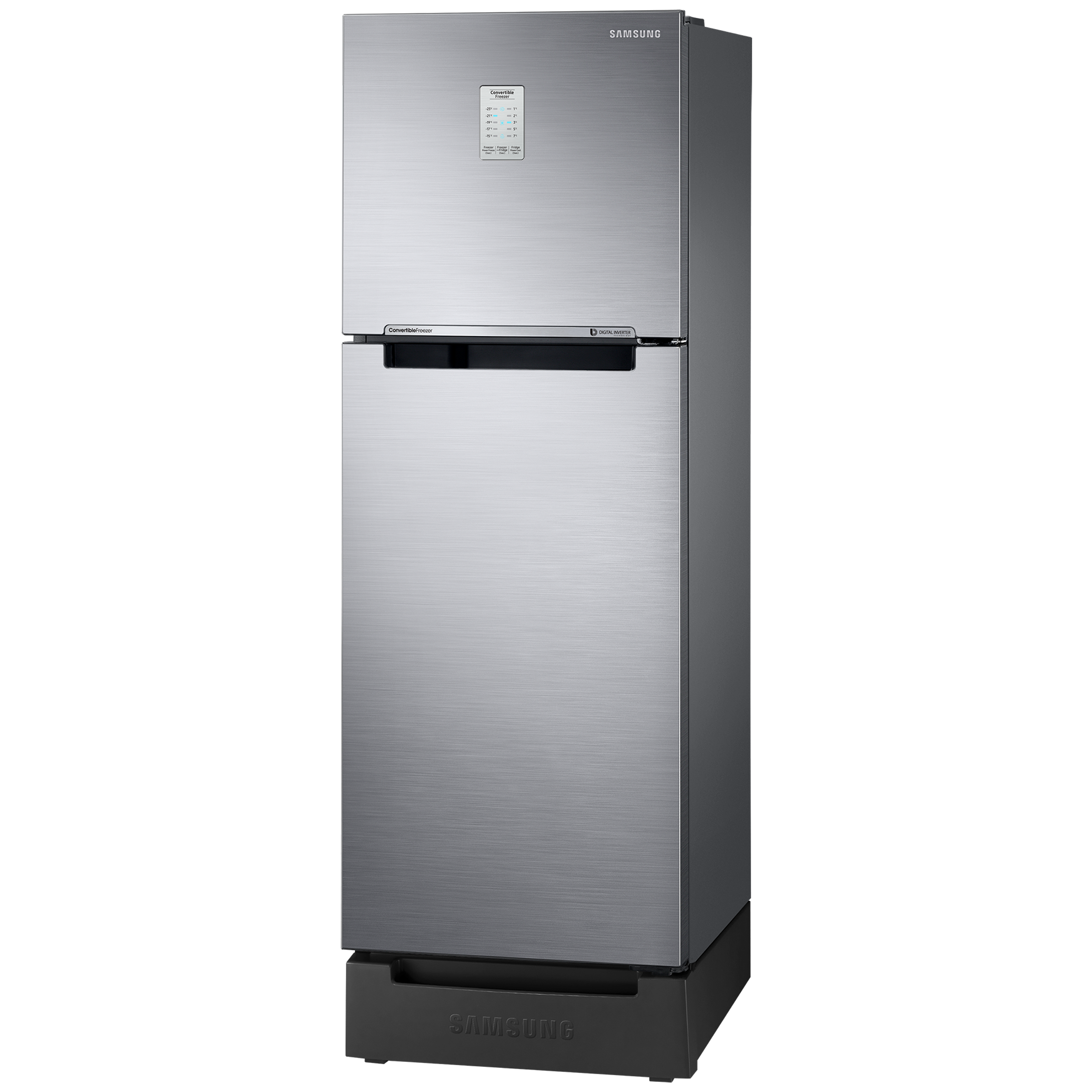 SAMSUNG 236 Litres 2 Star Auto Defrost Double Door Convertible Refrigerator with Convertible Freezer (RT28C3832S8/HL, Elegant Inox)