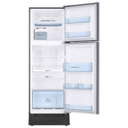 SAMSUNG 236 Litres 2 Star Auto Defrost Double Door Convertible Refrigerator with Convertible Freezer (RT28C3832S8/HL, Elegant Inox)