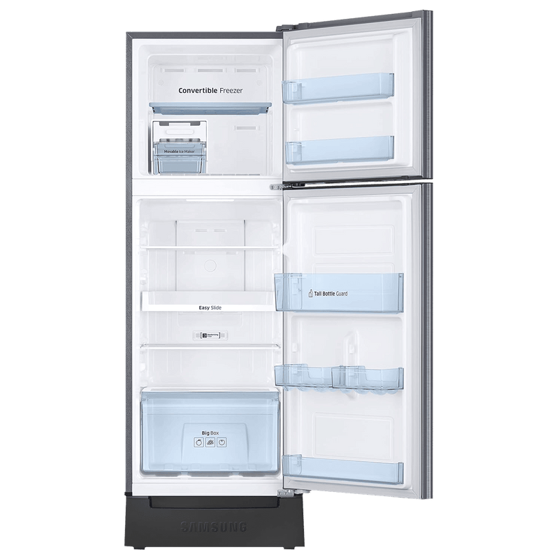 SAMSUNG 236 Litres 2 Star Auto Defrost Double Door Convertible Refrigerator with Convertible Freezer (RT28C3832S8/HL, Elegant Inox)