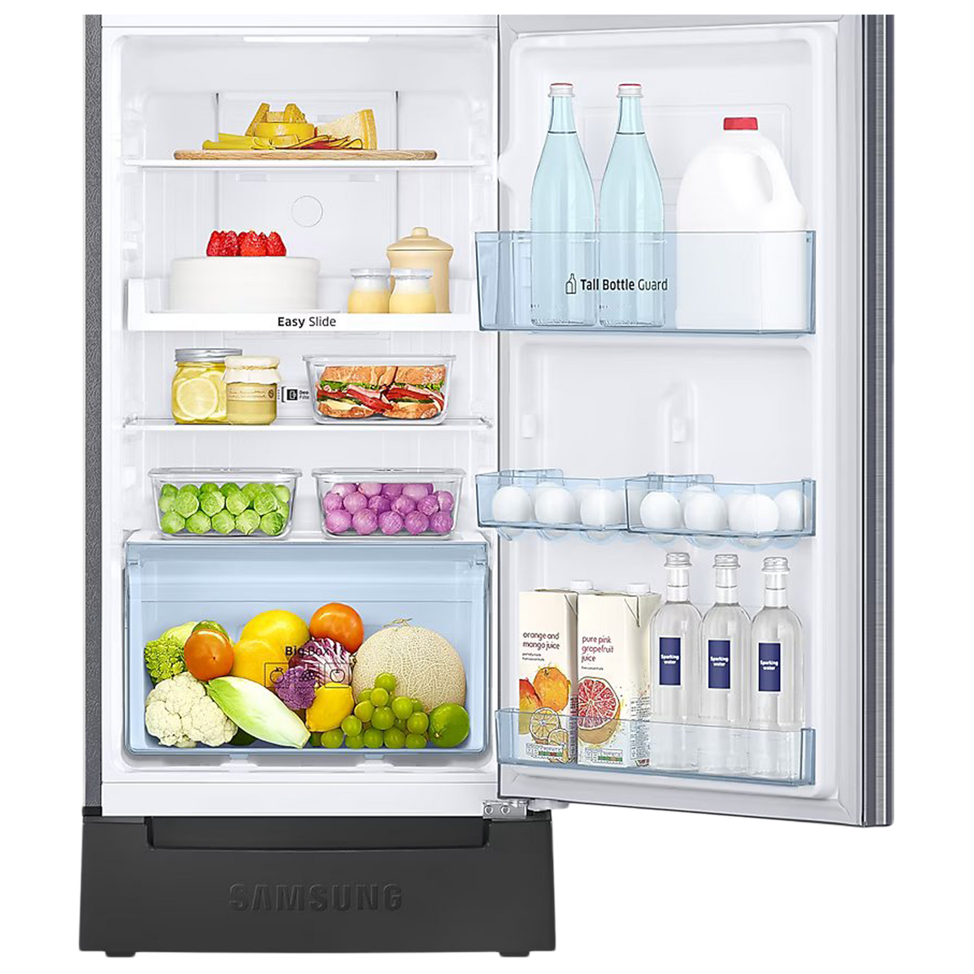 SAMSUNG 236 Litres 2 Star Auto Defrost Double Door Convertible Refrigerator with Convertible Freezer (RT28C3832S8/HL, Elegant Inox)