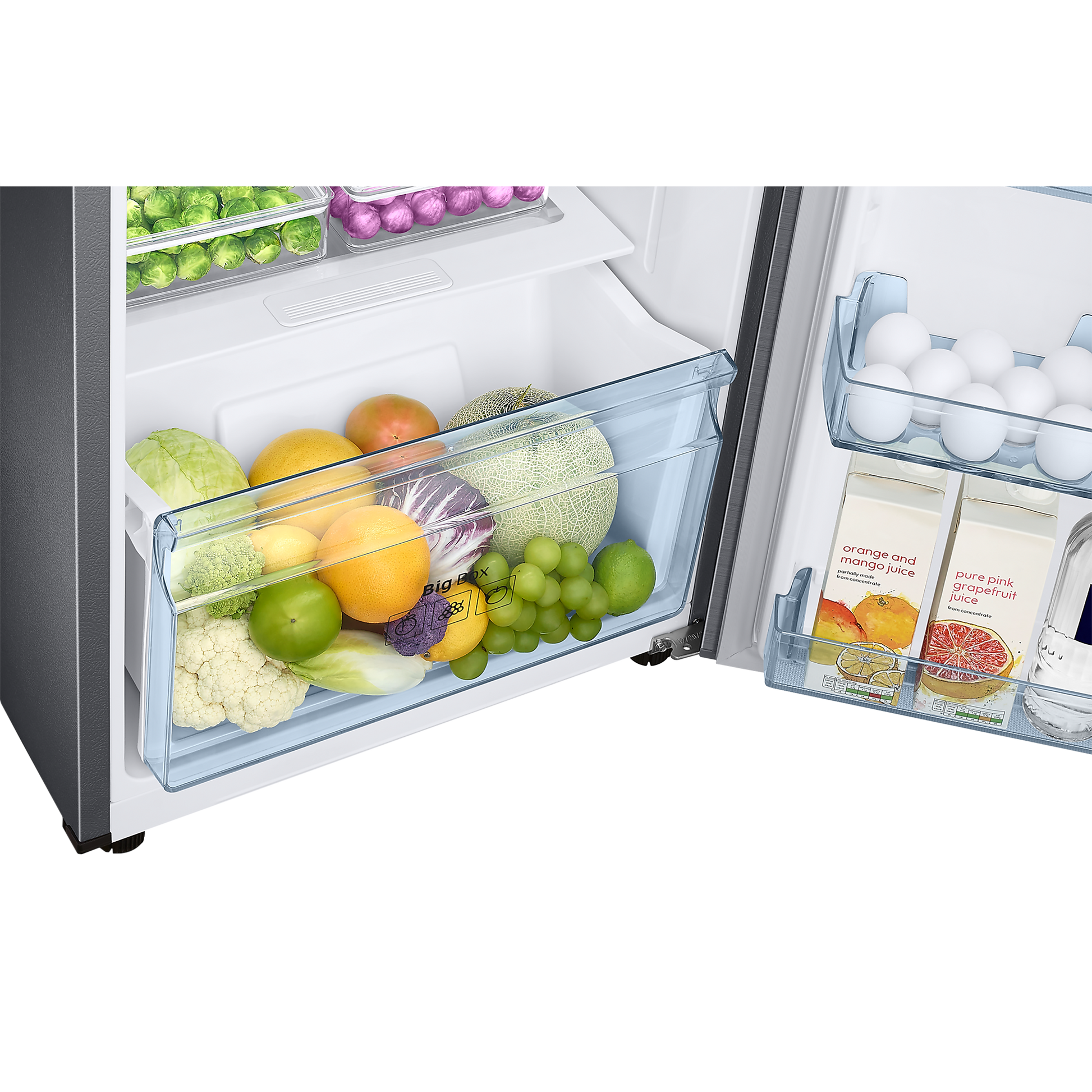 SAMSUNG 236 Litres 2 Star Frost Free Double Door Refrigerator with Deodorizer (RT28C3042S8/HL, Elegant Inox)